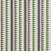 Load image into Gallery viewer, Set of Two Made to Order Thibaut Lomita Stripe Side Drapery Panels