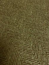 Load image into Gallery viewer, Designer Water &amp; Stain Resistant Seafoam Green Olive Herringbone Chenille Upholstery Fabric WHS 4625