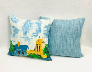 Two 17” X 17” Paris Rooftops Pillow Covers in Vinyage Cotton Fabric