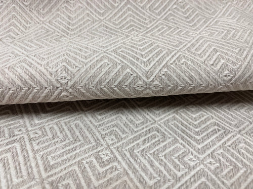 Urban Source Journey White Sand Polypropylene Indoor Outdoor Water Stain Repellent Taupe Geometric Upholstery Fabric