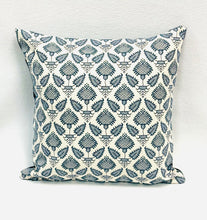 Load image into Gallery viewer, A Pair of 22” X 22” Fabricut Pondicherry Indigo Pillow Covers