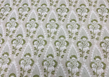 Load image into Gallery viewer, 1.5 Yard Thibaut Cornwall Green and Beige Upholstery Drapery Fabric