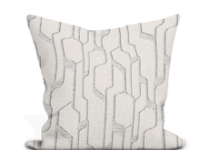 Load image into Gallery viewer, Custom Pillow Cover in Thibaut Metro in Celadon - One Side