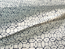 Load image into Gallery viewer, Quadrille China Seas Melong Batik Navy Blue on Tint Fabric