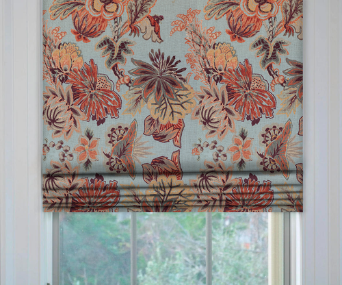 Made to Order Thibaut Floral Gala Roman Shade Color 6