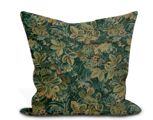 Load image into Gallery viewer, Custom Pillow Cover in Thibaut Night Garden in Peacock - One Side