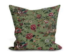 Load image into Gallery viewer, Custom Pillow Cover in Thibaut Forest Lodge in Green - One Side