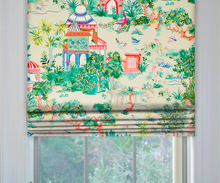 Load image into Gallery viewer, Thibaut Mystic Garden Roman Shade