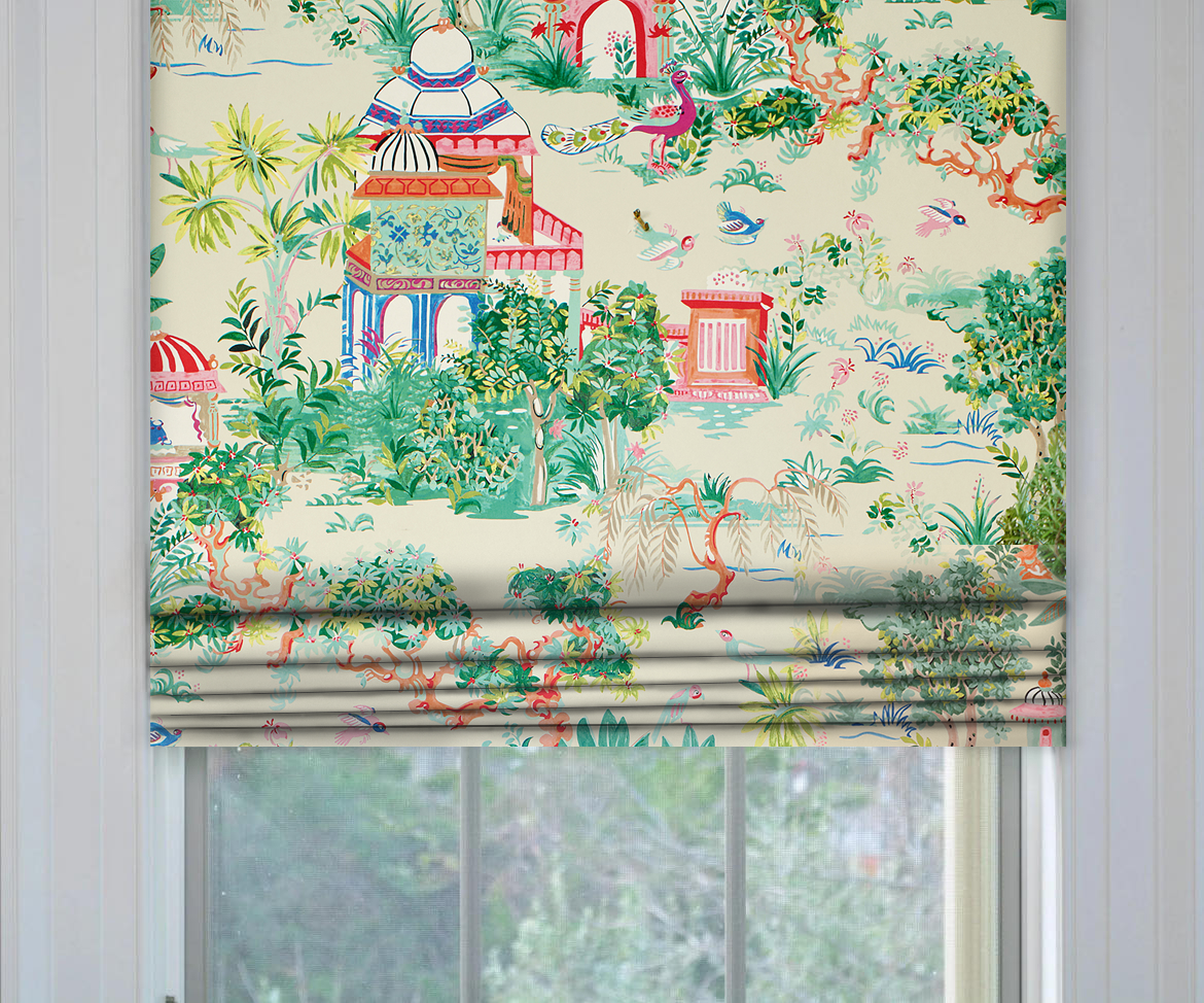Thibaut Mystic Garden Roman Shade | Fabric Bistro | Columbia | USA