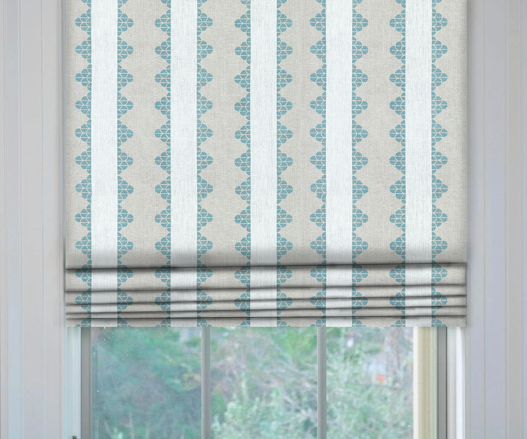 Thibaut Dhara Stripe Roman Shade