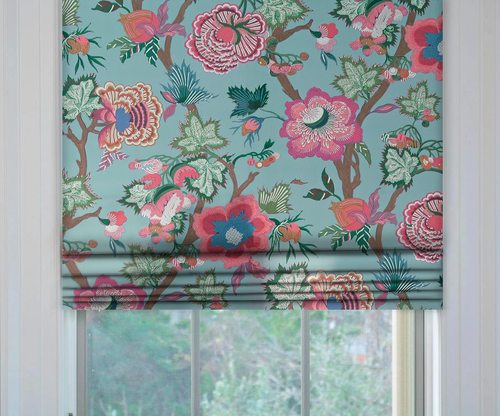 Made to Order Thibaut  Indienne Jacobean Roman Shade Colors 6