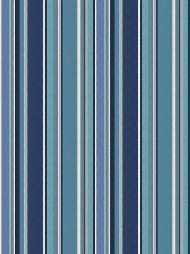 Bella Dura Indoor Outdoor Boardwalk Stripe Orange Navy French Blue Grey White Upholstery Drapery Fabric FB