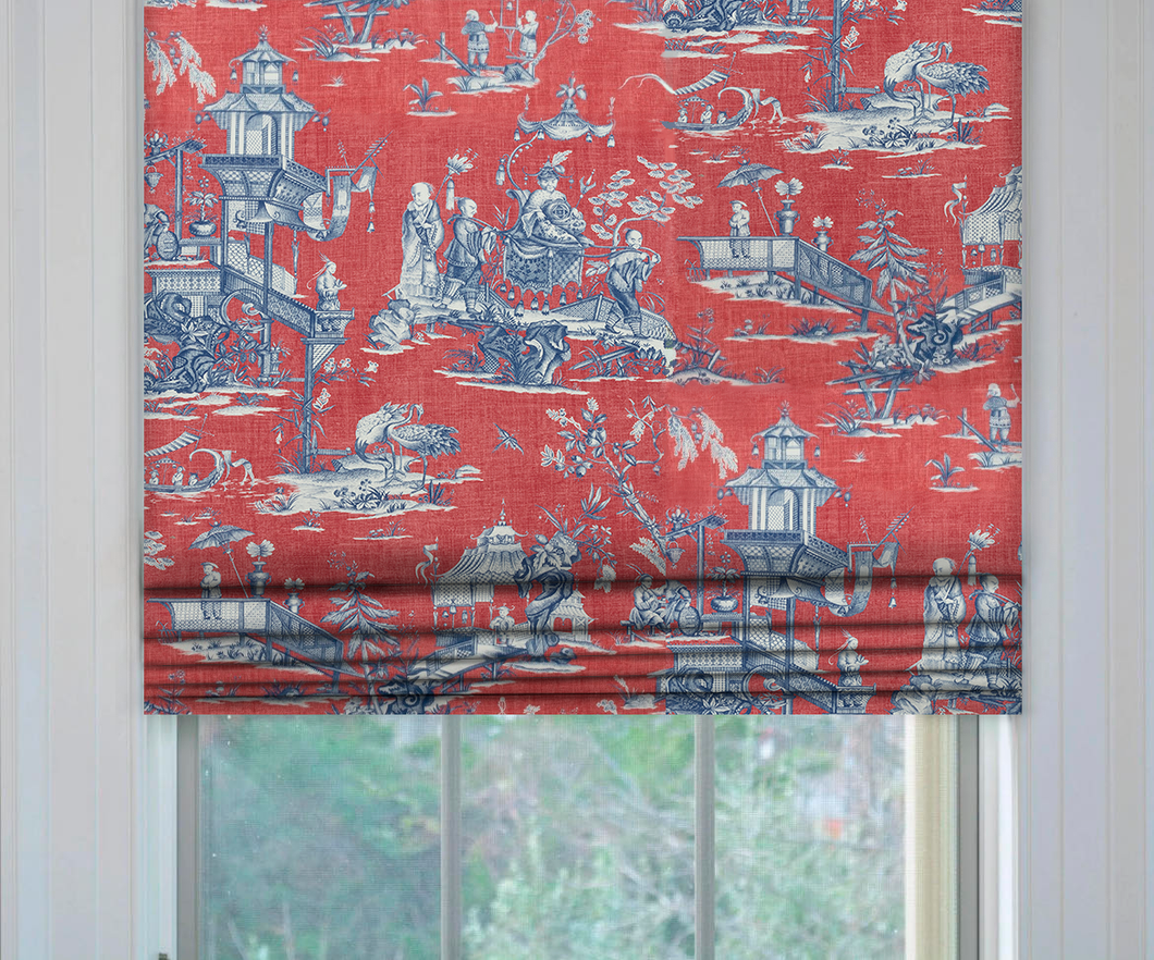  Thibaut Cheng Toile Roman Shade