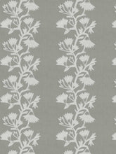 Load image into Gallery viewer, Cotton Linen Cream Grey Floral Crewel Embroidered Drapery Fabric FB