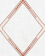Load image into Gallery viewer, Cotton Cream Rose Pink Geometric Embroidered Drapery Fabric FB