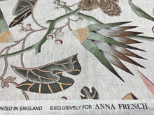 Load image into Gallery viewer, One Yard Remnant Thibaut Cleo Red and Gold on Flax Fabric
