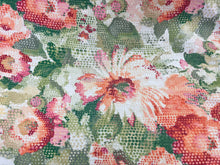 Load image into Gallery viewer, Covington Matisses Garden Printed Cotton Coral Pink Green Ivory Upholstery Drapery Fabric in Summer