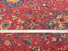 Load image into Gallery viewer, Remnant Schumacher JAHANARA CARPET TURKISH RED LINEN FABRIC