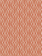 Load image into Gallery viewer, Bella Dura Indoor Outdoor Marina Bay Geometric Coral Orange Cream Upholstery Drapery Fabric FB