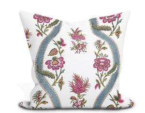 Custom Lavender Pillow with Botanical Stripe