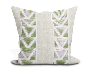 Custom Lavender Pillow with Botanical Stripe