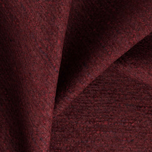 Stain Resistant Heavy Duty MCM Mid Century Modern Tweed Chenille Burgundy Red Black Upholstery Fabric FB