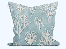Load image into Gallery viewer, Custom Jane Churchill Oceana J590f-01 Blue Coral Print Pillow Cover