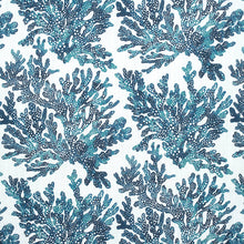 Load image into Gallery viewer, Set of Two Made to Order Thibaut Marine Coral Side Drapery Panels