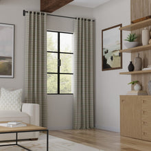Load image into Gallery viewer, Green Beige Plaid Tartan Check Upholstery Drapery Fabric / Fern