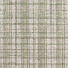Load image into Gallery viewer, Green Beige Plaid Tartan Check Upholstery Drapery Fabric / Fern