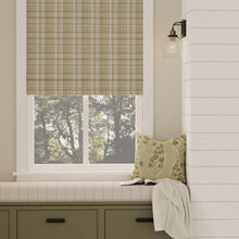 Load image into Gallery viewer, Green Beige Plaid Tartan Check Upholstery Drapery Fabric / Fern
