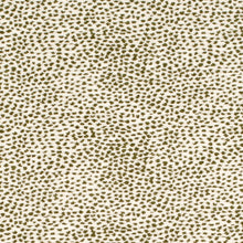 Load image into Gallery viewer, Cream Olive Green Small Cheetah Chenille Upholstery Fabric / Olive