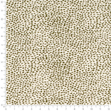 Load image into Gallery viewer, Cream Olive Green Small Cheetah Chenille Upholstery Fabric / Olive