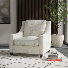 Load image into Gallery viewer, Linen Blend Ivory Green Teal Cream Embrodiered Botanical Drapery Fabric