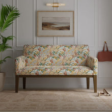 Load image into Gallery viewer, Ivory Green Mauve Red Mustard Brown Teal Floral Drapery Upholstery Fabric