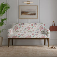Load image into Gallery viewer, Cotton Ivory Red Teal Green Pink Orange Floral Upholstery Drapery Fabric
