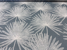 Load image into Gallery viewer, Romo Camansi Smoke Blue Palmetto Design Palm Leaves Printed Cotton Home Decor Fabric STA 6214