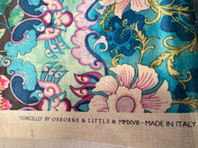 Load image into Gallery viewer, Osborne &amp; Little Stunning Made in Italy Palazzo Torcello Raspberry/Peacock/Mint Velvet Fabric STA 6406