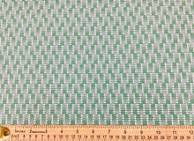 Load image into Gallery viewer, 1.72 Yard Designer Indoor Outdoor Aqua Blue Cream Green Geometric Upholstery Fabric