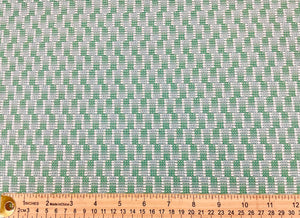 1.72 Yard Designer Indoor Outdoor Aqua Blue Cream Green Geometric Upholstery Fabric