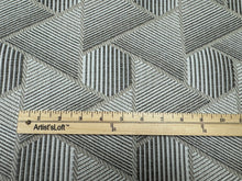 Load image into Gallery viewer, Designers Guild Delray Outdoor 5 Gray  White 3 D Effect Geometric Jacquard Weave Diamond Hexagonal shapes Fabric
