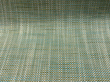 Load image into Gallery viewer, Heavy Duty Cream Lime Green Aqua Blue MCM Mid Century Modern Tweed Upholstery Fabric