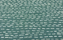 Load image into Gallery viewer, Perennials Arigato Cove Green Jacquard Weave Embroidered Hand Stitched Pattern Performance Upholstery Fabric STA 6381