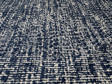 Load image into Gallery viewer, Kravet Couture Seadrift Marine Riviera Collection High Performance Blue White Textured Woven Chenille Abstract Upholstery Fabric