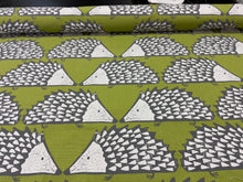 Load image into Gallery viewer, Scion Spike 120384 Kiwi The Hedgehog Design Cotton Printed Water Resistant Upholstery Fabric STA 6196
