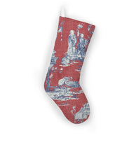 Load image into Gallery viewer, Thibaut Cheng Toile Christmas Stocking