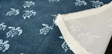 Load image into Gallery viewer, Remnant 1.8 yards Schumacher Painted Turtles Aegean Outdoor Indoor Fabric STA 6426