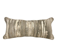 Load image into Gallery viewer, 11” X 24” Clarke &amp; Clarke Latour Taupe Grey Cream Soft Goldh Abstract Lumbar Pillow Cover