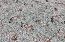 Load image into Gallery viewer, Jim Thompson Meena Morning Light Iconic Barramundi Fish Performance Outdoor Print Fabric STA 6448