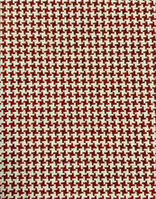 Load image into Gallery viewer, Squared Design Studio Kline KLI12 Rouge Deep Crimson Red Houndstooth Geometric Check Performance Upholstery Fabric STA 6417